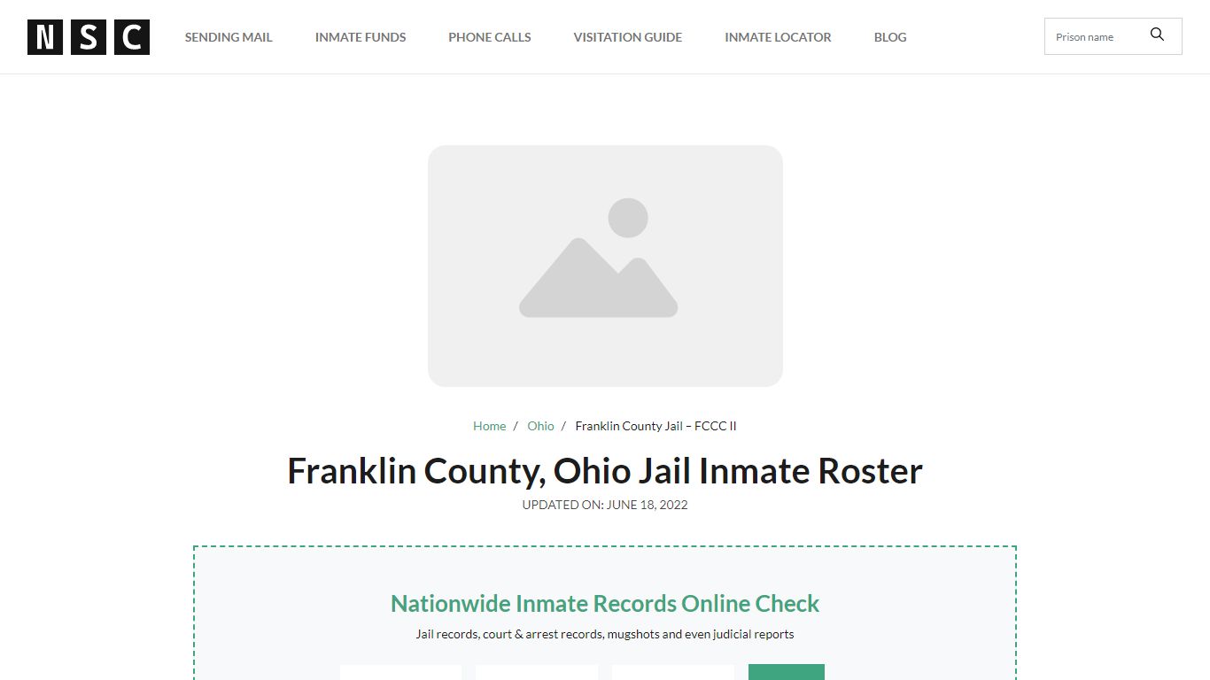 Franklin County, Ohio Jail Inmate List